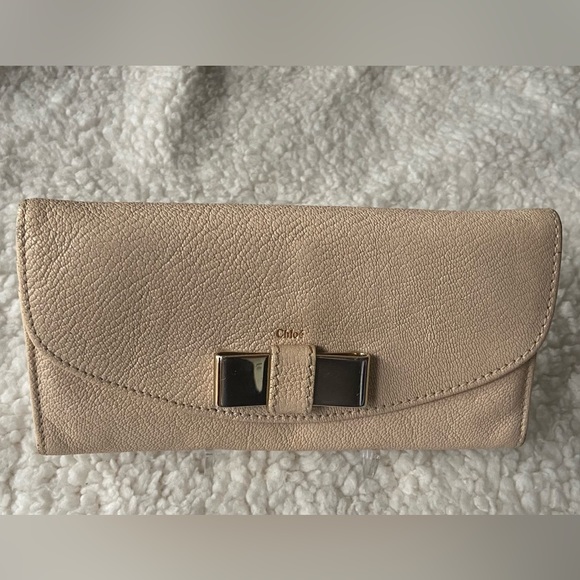 Chloe Handbags - CHLOÈ WALLET IN SAND/LIGHT BLUSH
